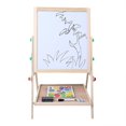 thumbnail image 2 of 2 In 1 Double Side Baby Kids Child Standing Art Wooden Drawing Board, 2 of 4