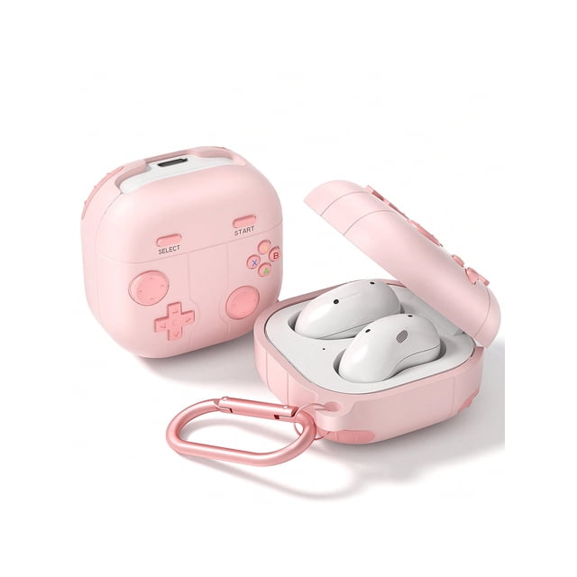 Case For Samsung Galaxy Buds FE 2023 /Buds Pro Case/ Buds 2 Case /Buds Live Case, Game Console Appearance Earbuds Case With Keychain Environmentally F