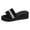 Argent, variante sur Sandales à Talon Compensé à Brides en Tricot Légères pour Femmes, Décorées de Perles, Légères, Antidérapantes, Plateforme, Pantoufles d'Été, Noires, Taille 7