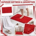 thumbnail image 2 of Chenille Bathroom Mat Absorbent Non Slip Bath Vermilion 16x24 Inch Warm Tone Southwest Style, 2 of 6