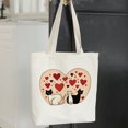 thumbnail image 4 of COMIO  Women Cute Cat Valentine's Day Canvas Tote Reusable Grocery Bags Kawaii Aesthetic Graphic Shopping Shoulder Tote Bags, 4 of 5