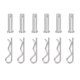 thumbnail image 1 of Uxcell 6 Pcs Pasador de Clevis con Pasador de Resorte en Forma de R M10x35mm Pasador de Clevis de Un Solo Agujero con Clip en R para Automoción, 1 of 7