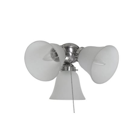 Maxim Fkt207ftsn 6 25 In 3 Light Ceiling Fan Light Kit With Wattage Limiter Satin Nickel