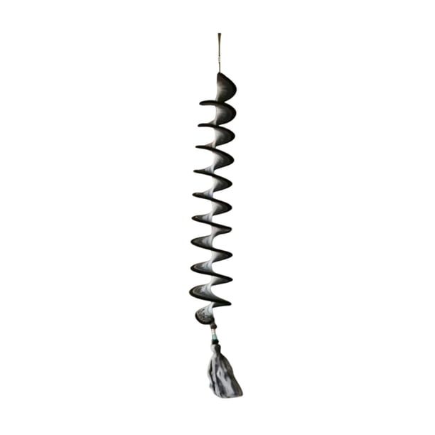 Adorno de molino de viento de ganchillo | Molinillo de jardín hecho a mano | Atrapasueños decorativo para patio y jardín | Diseño de olas ondulantes