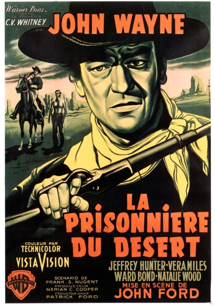 The Searchers John Wayne Natalie Wood 1956 Vintage Movie Silk Poster 13×20 24×36 