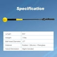 thumbnail image 3 of Costway 31.5" Golf Swing Trainer Aid with Weighted Head for Grip Rhythm Flexibility Balance Yellow, 3 of 10