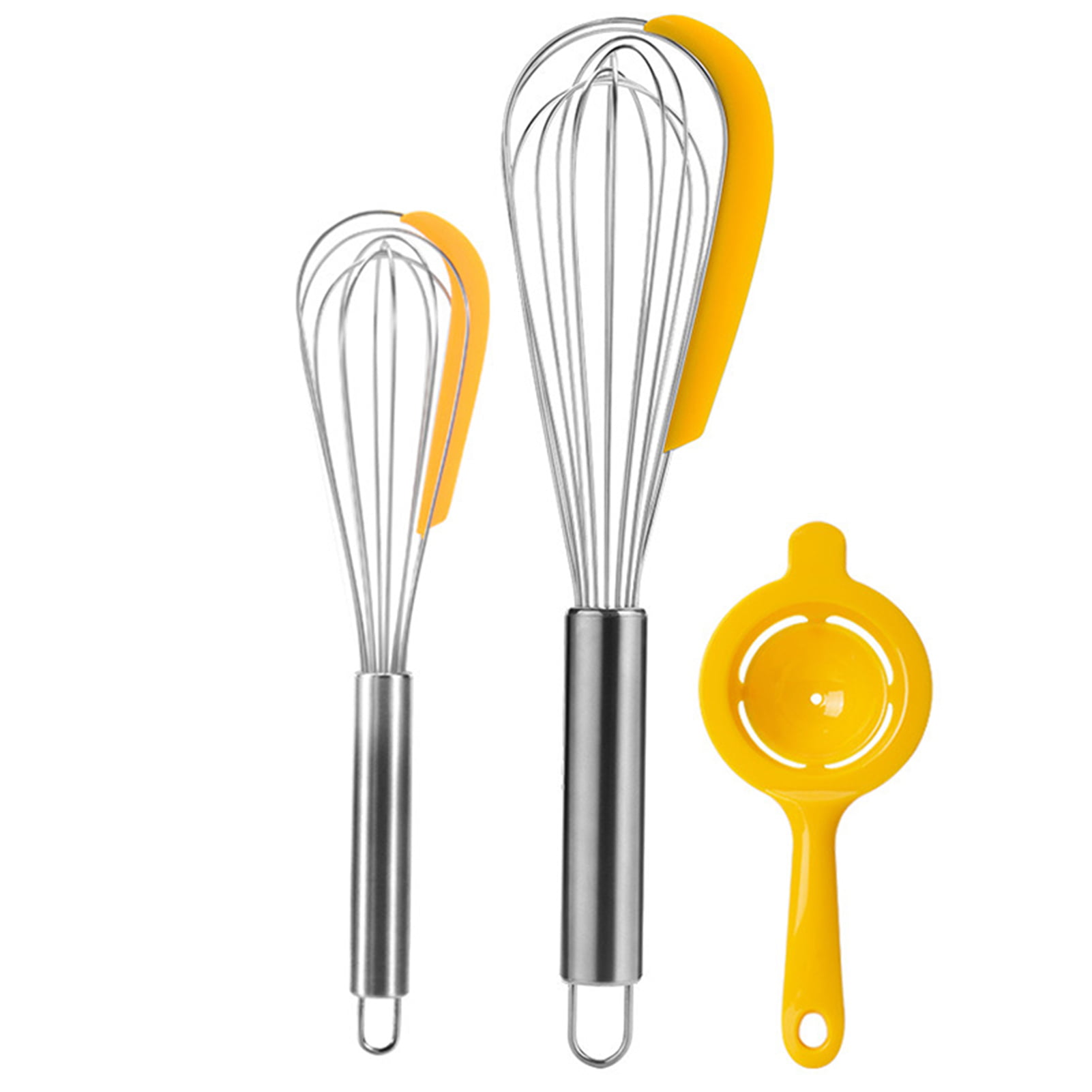Stainless Steel Handle Silicone Whisk Wire Egg Beater Mixer Kitchen Tool NEW  bd 
