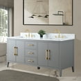 thumbnail image 2 of Vanity Art 72” Double Sink Bathroom Vanity Cabinet with Engineered Marble Countertop, 2 of 9
