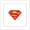 White Framed Version, variant on Gallery Pops DC Comics Superman - S-Shield Core Logo Wall Art, Unframed Version, 12" x 12"