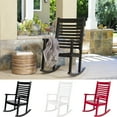 thumbnail image 5 of Porch & Den Elemental Modern Oversize Wood Outdoor Patio Rocking Chair Black, 5 of 5