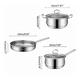 thumbnail image 2 of Cocina Inducción Cacerolas Y Sarten Acero Inoxidable 3pcs Plata, 2 of 5