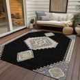 thumbnail image 6 of Addison Rugs Chantille Indoor/Outdoor Traditional Vintage Black Washable Rectangle Rug, 10' x 14', 6 of 6
