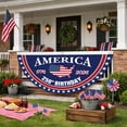thumbnail image 6 of 250 year anniversary Birthday Bunting Flag, Patriotic USA Anniversary Fan Banner 1776-2026, 2x4 FT, Navy Blue Red White, with Brass Grommets 2 Pack, 6 of 8
