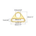 thumbnail image 2 of Uxcell 6Pack 1.5" Adjuster Triangle with Bar Swivel Clip D Dee Ring Buckle, K Gold, 2 of 5