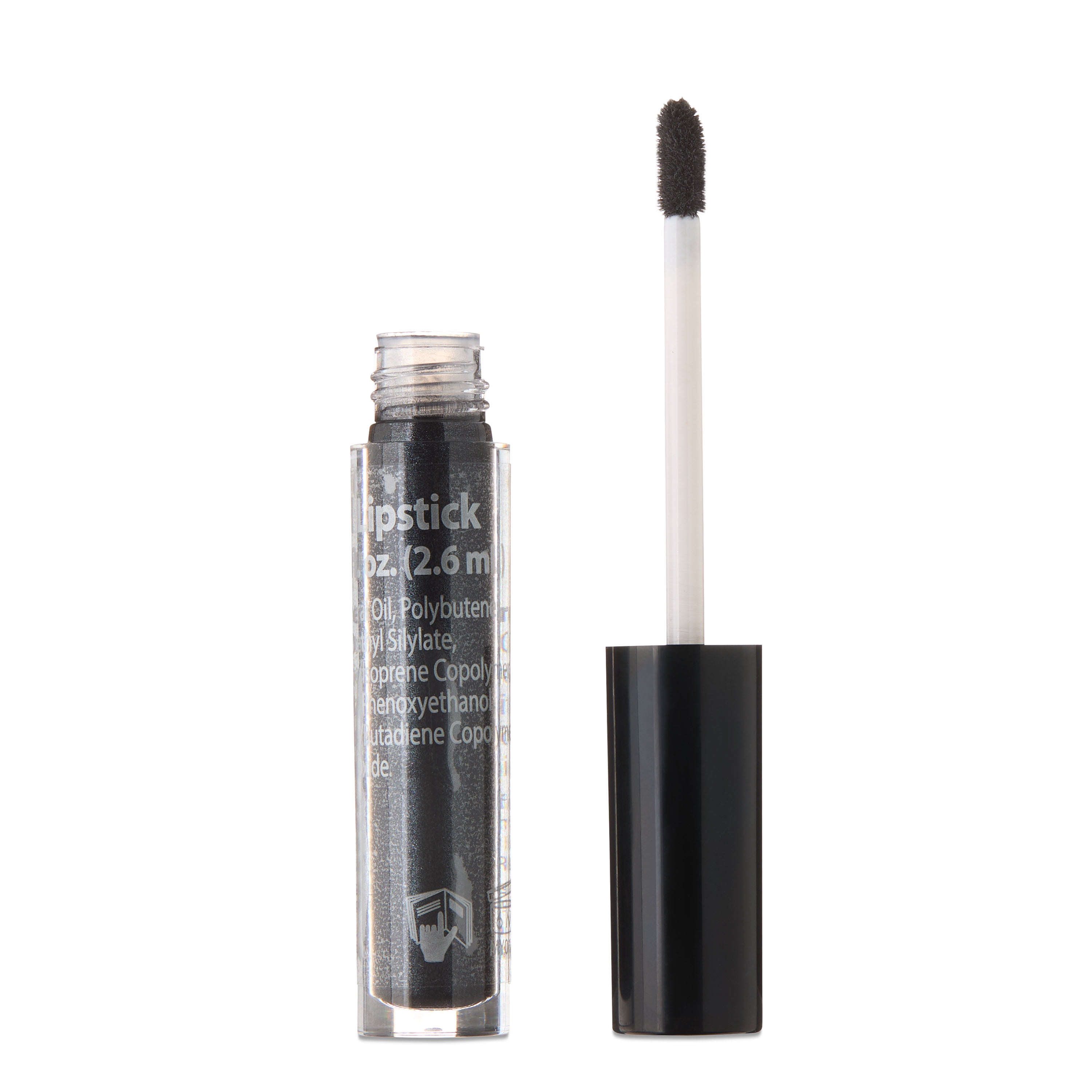 Lipstick Black, Halloween Makeup for Adults, 2.6mL, by Goodmark