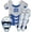 Royal/White, variant on Rawlings Velo Fastpitch Catcher's Gear Set | White/Black | Adult