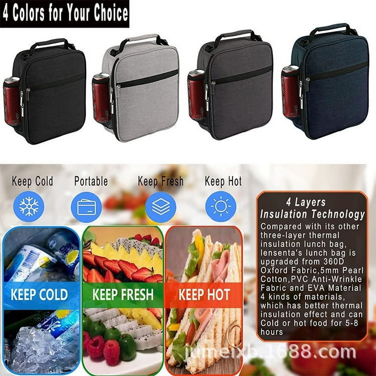  Expandable Lunch Box for Men, Sports Lunch Box for Teen Boy,  Insulated Balls Lunch Bag for Men Teenagers Boy, Reusable Lunchbox with  Shoulder Strap for Work School Travel Picnic Hiking Beach