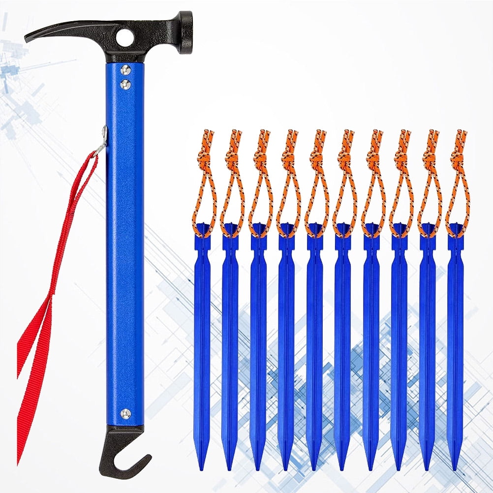 11pcs Outdoor Climbing Tent Nail Camping Tent Ground Nail Multi-Functional Nail Hammer 1pcs Blue Hammer 10pcs Blue Ground Nails | Walmart Canada 11pcs Outdoor Climbing Tent Nail Camping Tent Ground Nail Multi-Functional Nail Hammer 1pcs Blue Hammer 10pcs Blue Ground Nails | Walmart Canada
