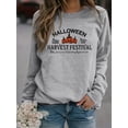 thumbnail image 4 of Sudadera Con Estampado De Halloween, Sudadera Informal De Manga Larga Con Cuello Redondo, Ropa De Mujer, 4 of 4