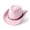 Pink, variant on Western Cowboy Hat With Ethnic Style Wool Mid Brim Performance Hat For Outdoor And Casual Wear