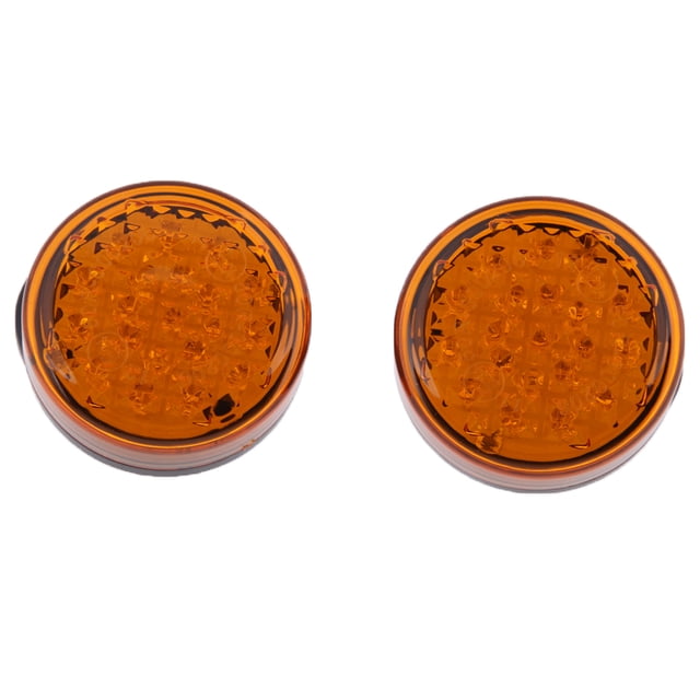 Motocicleta Redonda 20 LED Intermitente Luz Indicadora Intermitente Lente Naranja para Sunnimix Luz de señal de giro de motocicleta