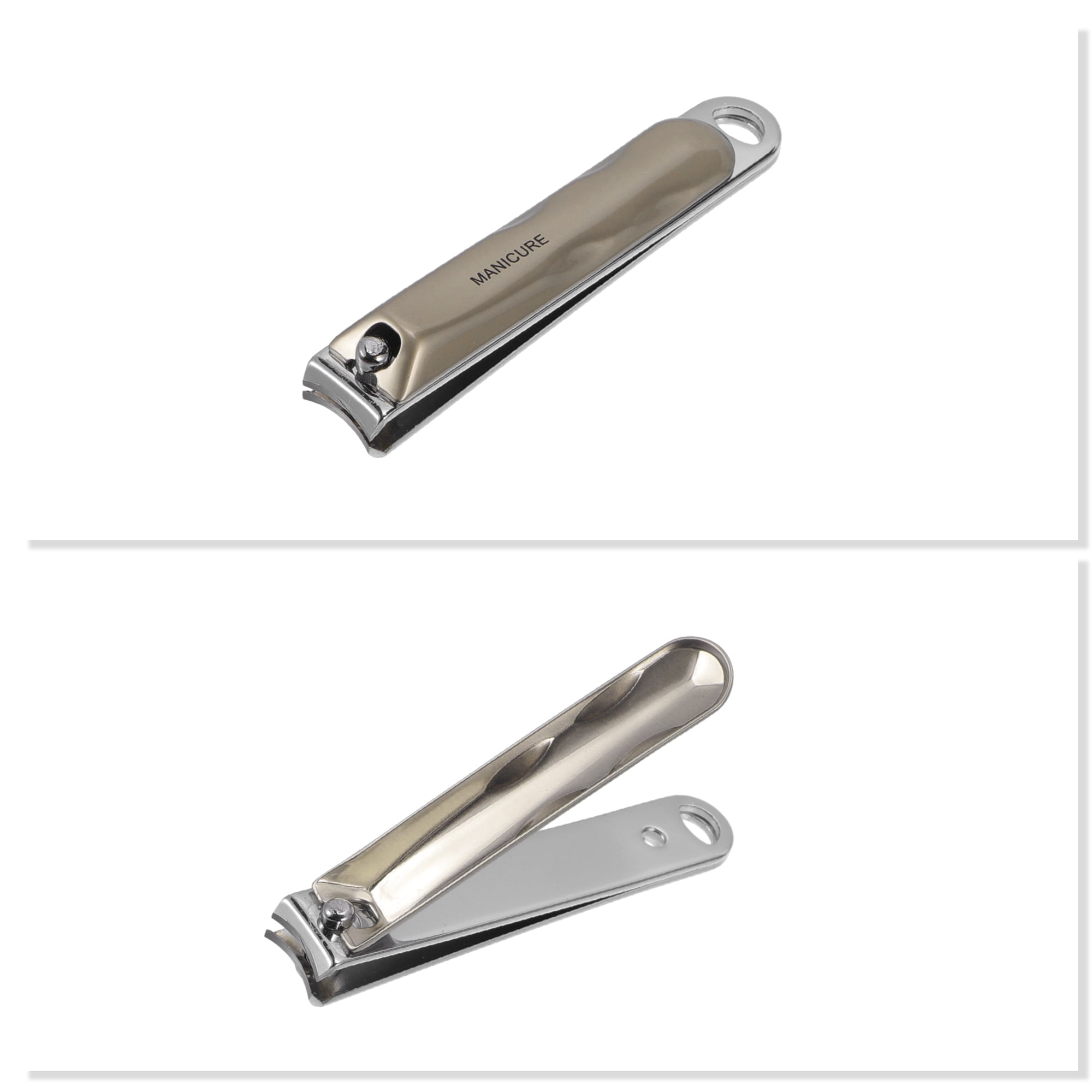 Unique Bargains 10pcs Carbon Steel Nail Clippers Set 3.15"x 0.55" Champagne