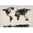 thumbnail image 2 of Map of the World Map Abstract Painting, Stretched Canvas Wall Art by Michael Tompsett Sold by Art.Com, 2 of 5