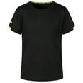 thumbnail image 2 of MSemis Boys Quick Dry Short Sleeve T-Shirt Kids UPF 50+ Sun Protection Rash Guard Athletic Running Black 140, 2 of 4