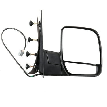 ECCPP Driver Side Mirrors, Left Rear View Mirrors fit 2003-2013 For Ford E-150 E-250 2004-2013 For Ford E-350 E-450 Super Duty E-450 Power Heated Manual Folding