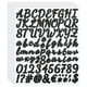 thumbnail image 1 of Uxcell Letras y Números Adhesivos, 16 Hojas de Calcomanías en Cursiva, Negro, 1 of 6