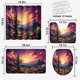 thumbnail image 2 of Juego de 4 cortinas de ducha con diseño de cactus, plantas suculentas tropicales, flores, desierto, cielo colorido, cortina de baño para baño, tela impermeable, juego de decoración para baño, 72 x 72, 2 of 4