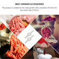 thumbnail image 3 of 1 Set of 2pcs Stainless Steel Household Meat Grinder Supplies (Silver), 3 of 4