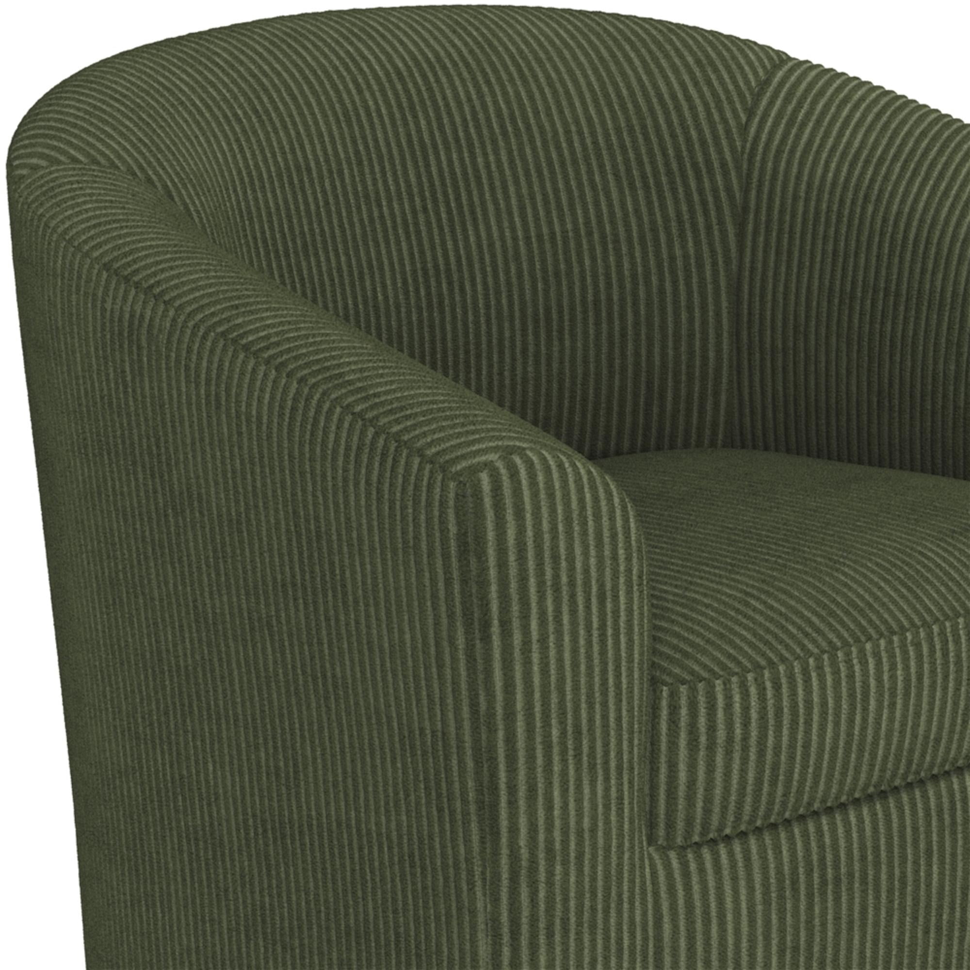 Renwick Upholstered Corduroy Fabric Accent Arm Chair for Living Room, Set of 2, Dark Green