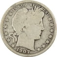 thumbnail image 1 of 1907 O Barber Half Dollar G Good Silver 50c Coin, 1 of 4