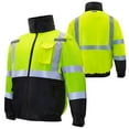 thumbnail image 2 of JORESTECH Chaqueta Bomber de Seguridad Impermeable Reflectante Alta Visibilidad Amarillo/Lima ANSI Clase 3 Nivel 2 Tipo R JK-01 (2XL), 2 of 5
