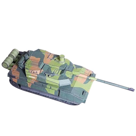Char de Combat Principal Leclerc Français Rétro et Élégant Modèle en Papier Pièce Décorative Stylée pour Collectionneurs Militaires