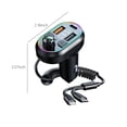 thumbnail image 3 of Dvkptbk One to Two Car Charging Bluetooth 5.0 Fm Transmitter for Car Bluetooth Car Adapter with Usb Charging Car Charger Mp3 Player Hands Calling Wireless Charging Automobiles & Motorcycles, 3 of 9