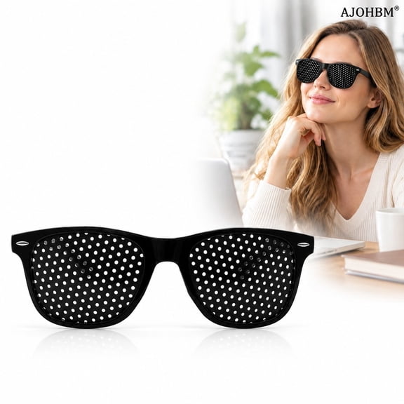 AJOHBM Pinhole Glasses Eye Fatigue Relief, Vision Care Eyewear for Men Women, Visual Focus Improvement Glasses for Daily Use