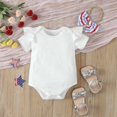 thumbnail image 3 of GYRATEDREAM My Fisrt 4th of July Outfit Newborn Infant Baby 4th of July Outfits Girl Clothes Cute American Flag Suspender Skirt for, 3 of 9