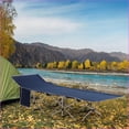 thumbnail image 6 of Outsunny Folding Camping Cot for Adults with Carry Bag, Side Pocket, 330 lbs Capacity | Navy Blue | Steel, 6 of 6