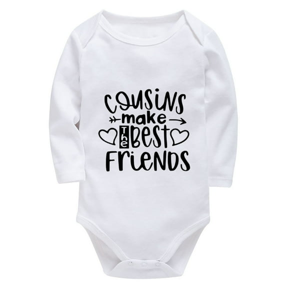 Cousin Make The Best Friend Take Home Outfit for Baby Girl Long Sleeve Boys Onsies White 3-6 Month Boy Rompers