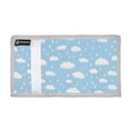 thumbnail image 2 of JIALIOU Nylon Trifold Card Wallet with ID Window Zipper Pocket for Men Women Teen White Raindrops and Clouds, 2 of 7