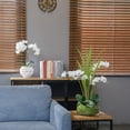 thumbnail image 5 of 29.5" White Orchid Arrangement in a Glass Vase| Real Touch White Moth Phalaenopsis Orchids by Fiori Sempre, 5 of 7