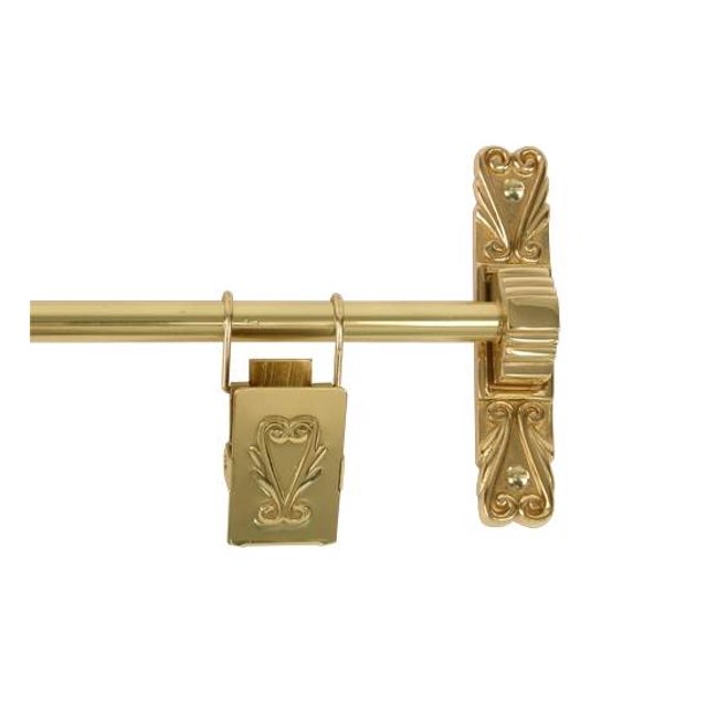 Victorian Tapestry Hanger in Polished Brass Finish (48 in. L x 4 in. W