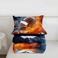 thumbnail image 4 of Erosebridal Football Comforter Set King Rugby Sports Bedding Set for Teen ,Soccer Basketball Baseball Comforter Red Blue Water Fire Lightning Quilt Duvet Insert Bedroom Decor 2 Pillow Cases, 4 of 7