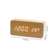 thumbnail image 4 of Toystoory Despertador LED Digital Dormitorio Relojes electrónicos Calendario Decoración Dígito blanco Temperatura Salón Termómetro Decoración del hogar Madera de Bambú Toystoory HA047832-02B, 4 of 6