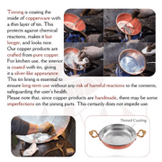 Hakan Copper Egg Pan for Cooking, Handmade Small Frying Pan, Hammered Skillet, 9.4” (24 cm)