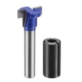 thumbnail image 1 of Uxcell Shank Dia Keyhole T-Slot Router Bit Cutter with Router Collet Adapter 1/4 x 5/8", 1 of 5