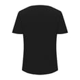 thumbnail image 6 of fatyb Women's Short Sleeve Tunic Tops Casual Crew Neck Blouses Comfy Basic Tee Shirts with Side Button, 6 of 6