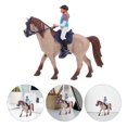thumbnail image 2 of Miangastore Solid Plastic Horse Doll Decor With Rider Figurine Horse Sculpture Horse Doll Decor Cowboy Horse Toy Horse Statue Home Decor Horse Riding Toy, 2 of 8